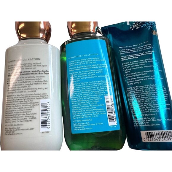 Bath & Body Works 3 Pc Frosted‎ Coconut Snowball Holiday Set - Picture 2 of 3